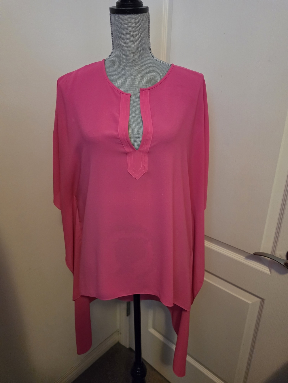 BCBGMaxAzria Hot Pink Split-Front Tunic